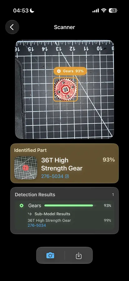 vexID iOS interface screenshot